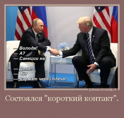 Состоялся "короткий контакт" между Путиным и Трампом.